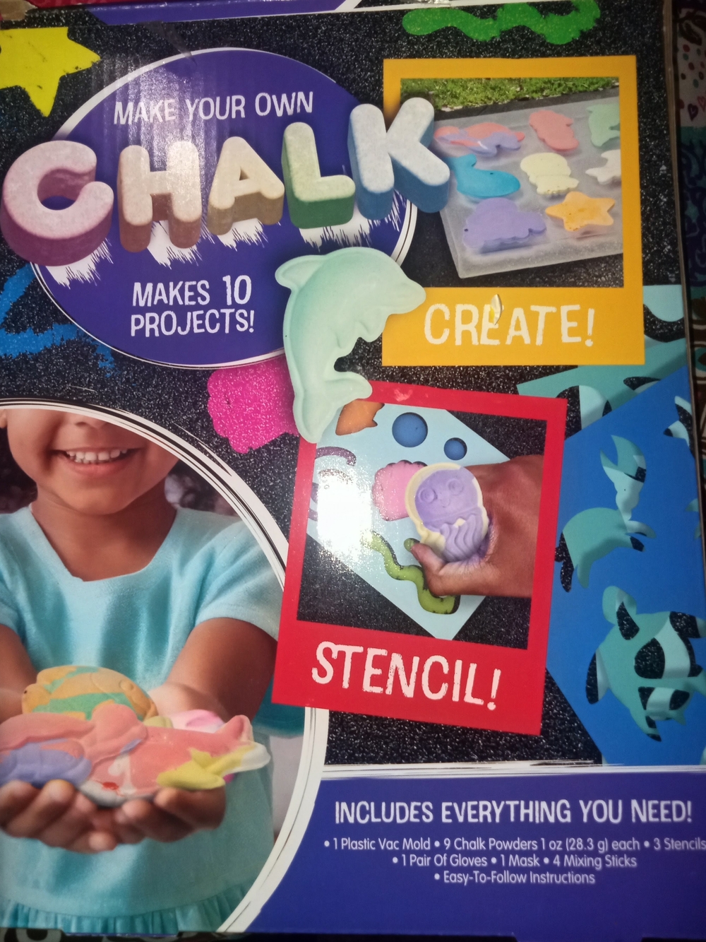 Make Your Own Chalk Kit for Kids - Multicolor Chalk Craft Set